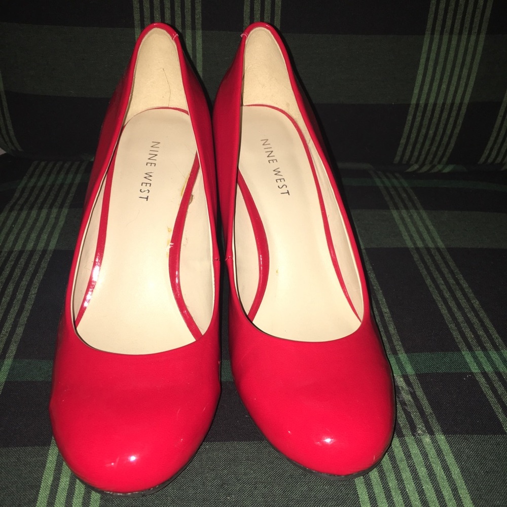 Red Nine West High Heels